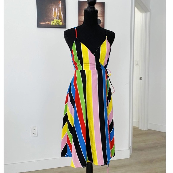 Forever 21 Rainbow Midi Casual Dress - Picture 6 of 6